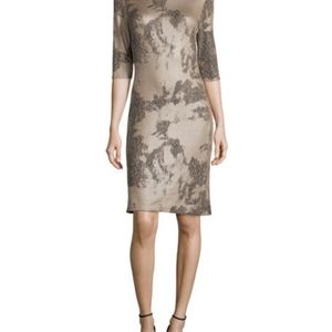 NWOT Carmen Marc Valvo snakeskin dress